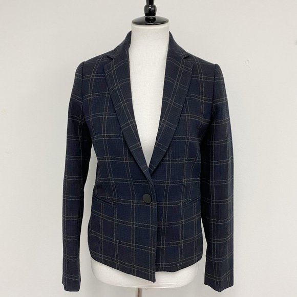 Mango Jackets & Blazers - Mango women’s plaid wool blend blazer jacket NWT